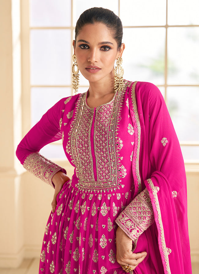 Baby Pink Anarkali Gota Patti Suit Set – Bollywood Wardrobe