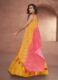 Yellow And Pink Handwork Embroidery Festive Lehenga Choli