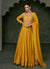 Yellow Multi Embroidery Traditional Anarkali Gown