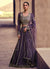 Purple Golden Sequence Embroidery Traditional Lehenga Choli