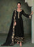 Black Golden Embroidery Wedding Anarkali Suit