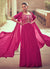 Rani Pink Embroidery Jacket Style Anarkali Dress
