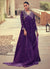 Purple Embroidery Anarkali Gown
