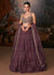 Burgundy Golden Printed Lehenga Choli With Designer Blouse