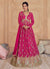 Hot Pink Multi Thread And Sequence Embroidery Anarkali Gown