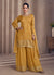 Yellow All Over Sequence Embroidery Designer Sharara Suit