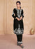 Black Thread Embroidery Festive Pant Style Suit