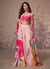 Pink Multicoloured Sequence Embroidery Indo Western Palazzo