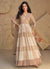 Beige Embroidery Designer Anarkali Dress