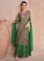 Green Multi Embroidery Printed Lehenga Kurti