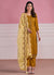 Yellow Two Tone Chikankari Embroidery Pant Suit