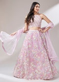 Lilac Multi Embroidery Wedding Lehenga Choli