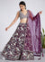 Burgundy Multi Embroidery Lehenga Choli And Dupatta