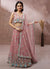 Rose Pink Multi Embroidery Lehenga Choli And Dupatta