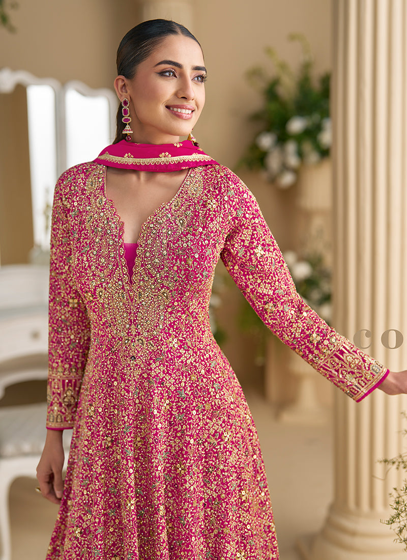 Pink Designer Bollywood Anarkali Suit