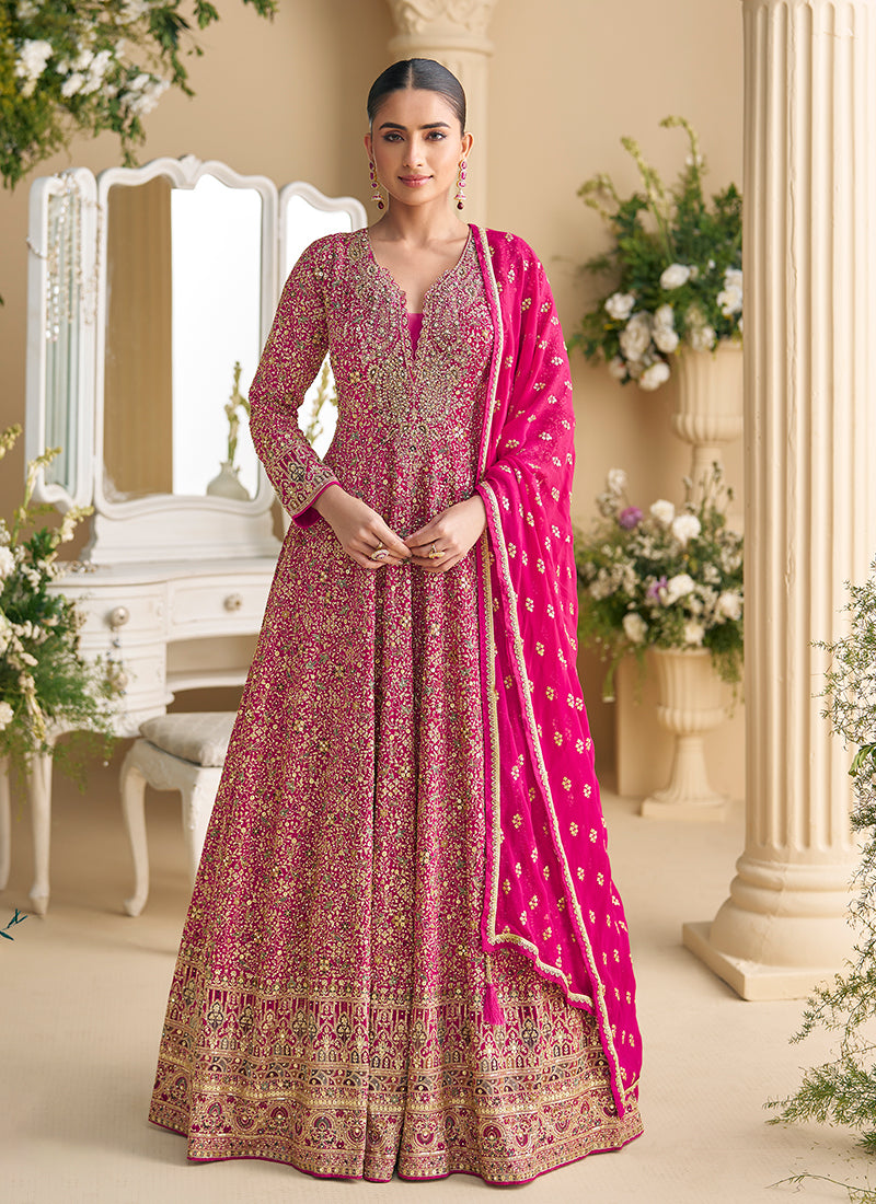 Pink Designer Bollywood Anarkali Suit