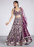 Deep Wine Multi Embroidery Lehenga Choli And Dupatta