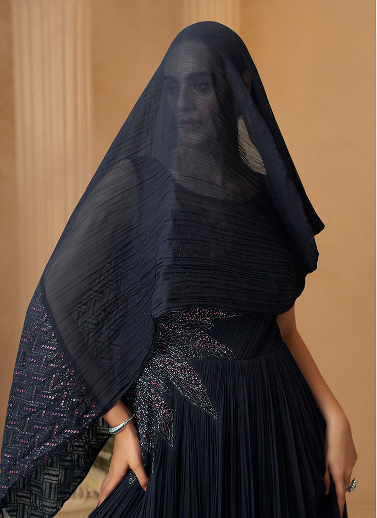 Shop Blue Bollywood Gown Online