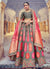 Grey And Pink Multi Embroidery Wedding Lehenga Choli