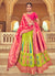 Green And Pink Multi Embroidery Wedding Lehenga Choli