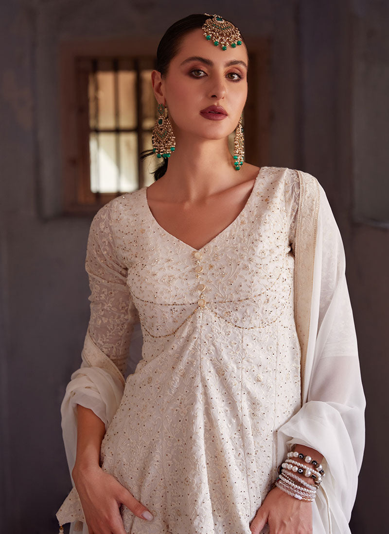 White Sharara Suit In UK