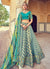 Aqua Blue Multi Embroidery Wedding Lehenga Choli