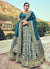 Royal Blue Embroidery Wedding Lehenga Choli