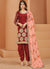 Bridal Red Embroidery Silk Festive Salwar Suit