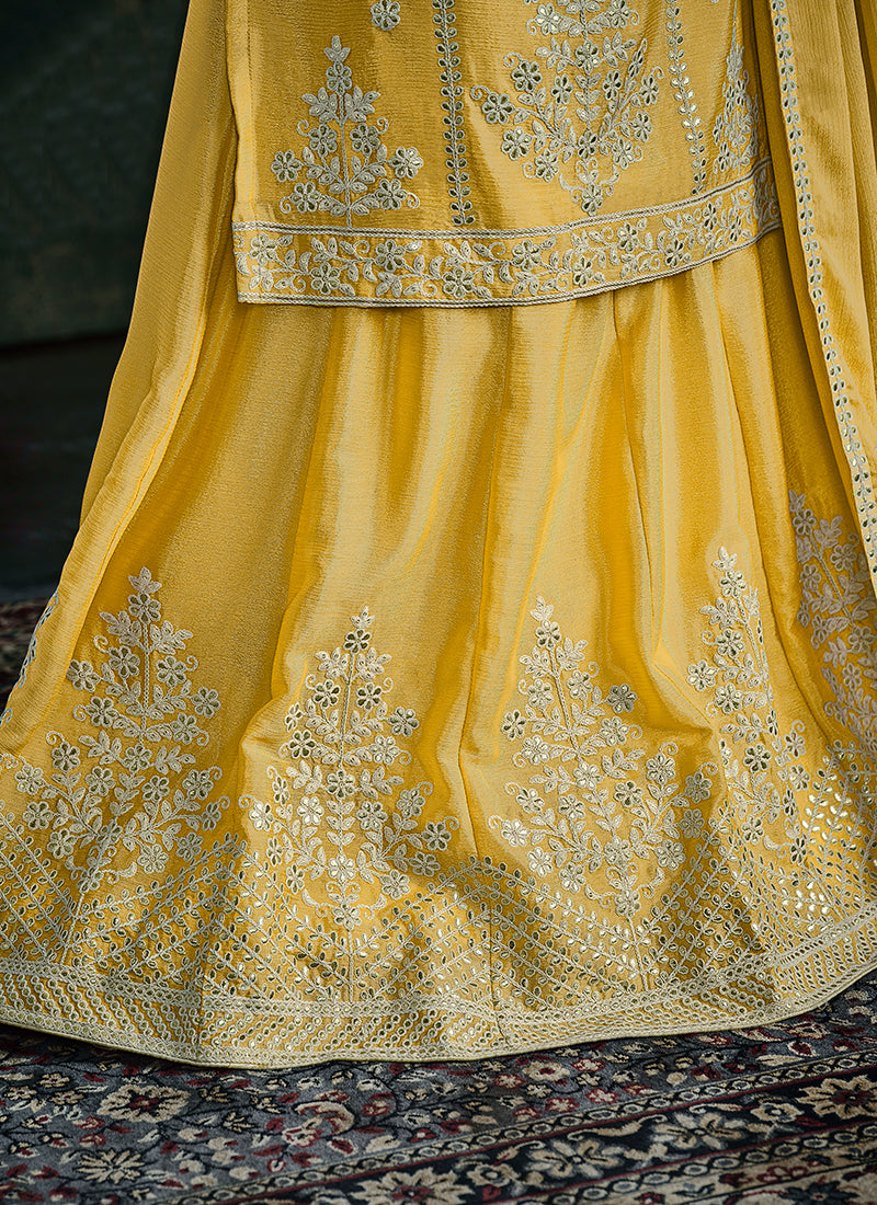 Yellow Lehenga Kurti In USA Canada