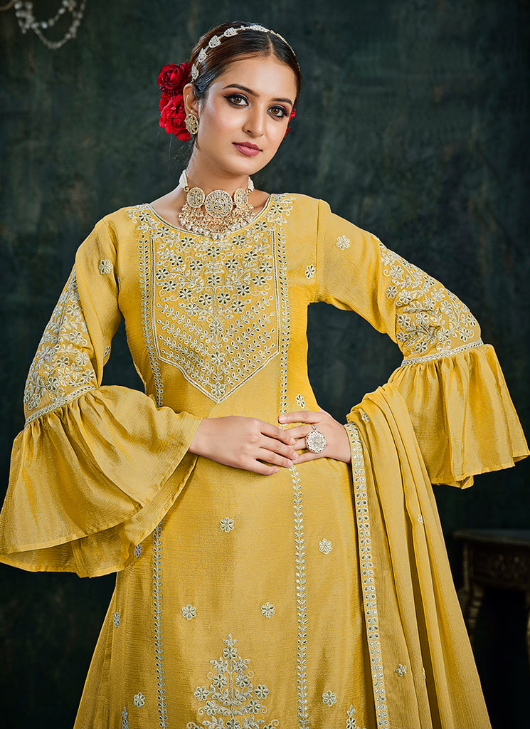 Yellow Lehenga Kurti In USA UK
