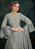 Grey Sequence Lehenga Kurti In USA UK