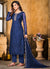 Blue Resham Pant Style Suit In USA UK Canada