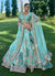 Sky Blue Multi Embroidery Wedding Lehenga Choli