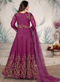 Purple Embroidery Wedding Anarkali Suit In USA Australia