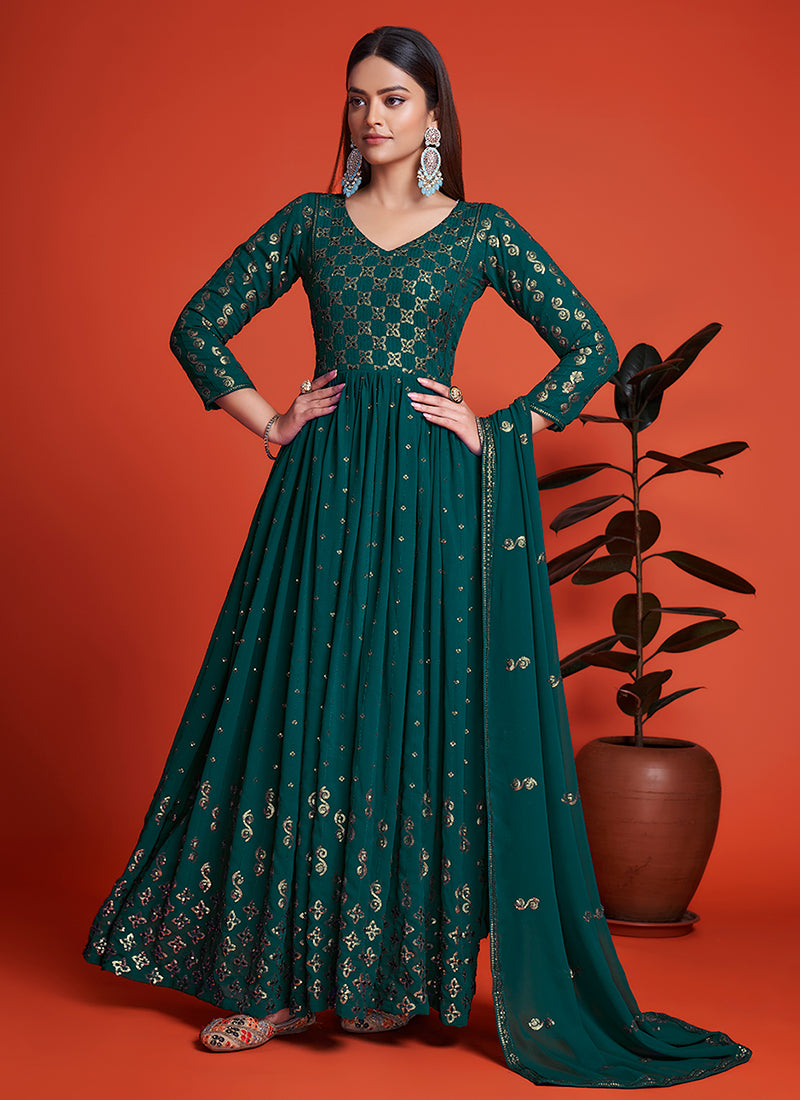 Shop Indian Gown In USA, UK, Canada, Germany, Mauritius, Singapore With Free Shipping Worldwide.