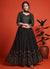 Black Sequence Embroidery Traditional Anarkali Gown