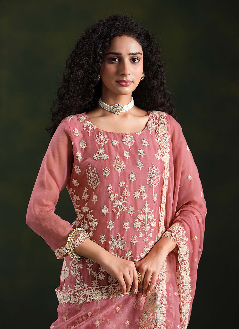 Pink Pakistani Straight Suit