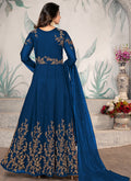 Royal Blue Embroidery Wedding Anarkali Suit In USA UK Canada