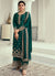 Green Thread Embroidery Pant Style Suit