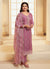 Mauve Meenakari Embroidery Silk Salwar Kameez Suit
