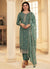 Green Meenakari Embroidery Silk Salwar Kameez Suit
