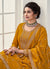 Yellow Reshamkari Embroidery Wedding Anarkali Suit