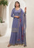 Violet Blue Traditional Sequence Embroidery Sharara Style Suit