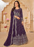 Dark Purple Sequence Embroidery Festive Anarkali Suit