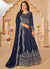 Dark Blue Sequence Embroidery Festive Anarkali Suit