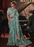 Mint Green Sequence And Appliqué Embroidery Wedding Saree