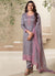 Purple Thread Work Embroidery Salwar Kameez Suit