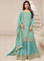 Blue Reshamkari Embroidery Sharara Style Suit