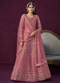 Pink Sequence Embroidery Designer Anarkali Suit