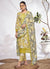 Yellow Embroidery Printed Salwar Kameez Suit